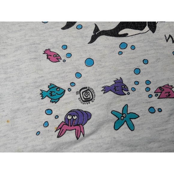 Vintage 90s Seaworld Childrens Kids T Shirt 3T Orca Octopus Ocean Single Stitch - Picture 8 of 13